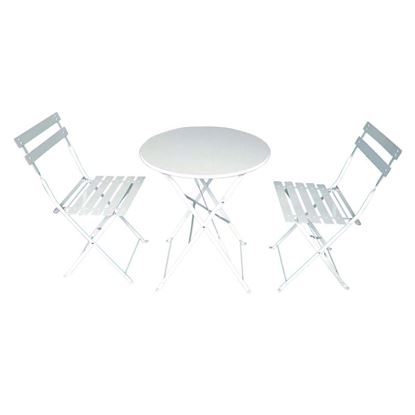 Immagine di SET BRASILIA BISTROT, TAVOLO Ø60XH71 CM, 2 SEDIE PIEGHEVOLI