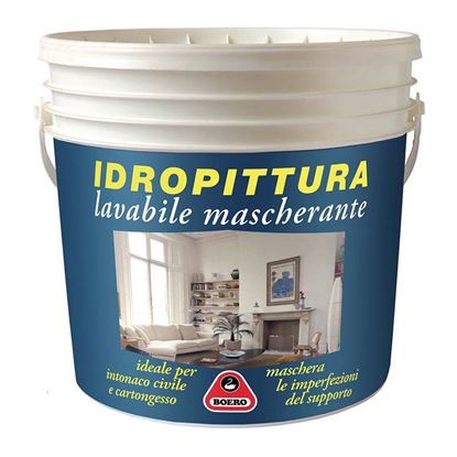 Immagine di IDROPITTURA LAVABILE MASCHERANTE, IDEALE PER INTONACO CIVILE E CARTONGESSO, MASCHERA LE IMPERFEZIONI DEL SUPPORTO, 4 LT