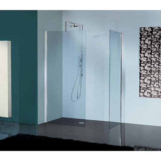 Immagine di PARETE WALK IN FREE 30, PROFILO CROMO, VETRO TRASPARENTE 6 MM, 96/99XH190 CM