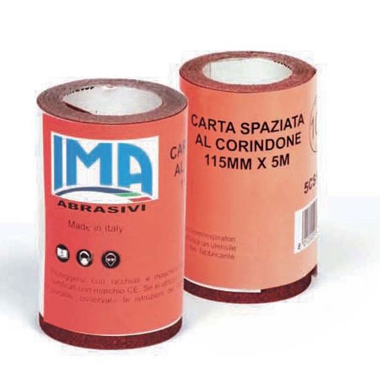 Immagine di CARTA SPAZIATA, PER LEGNO, STUCCHI E VERNICI, ROTOLO 5 MT, GRANA 180