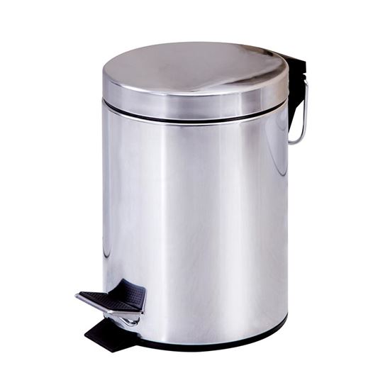 Immagine di PATTUMIERA 5 L CON PEDALE IN ACCIAIO CROMATO, CM 20XH.27,5