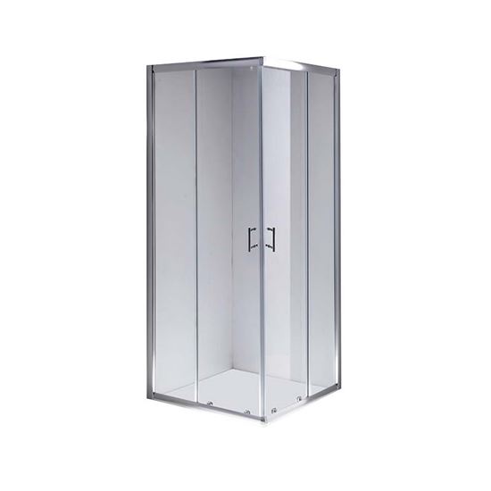 Immagine di BOX DOCCIA 80X80XH185 CM, 6 MM, TRASPARENTE CROMO