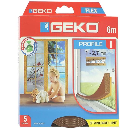 Immagine di PARASPIFFERI ADESIVO, PER PORTE E FINESTRE, PVC 9MMX3X6MT MARRONE